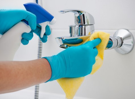 Professional fabric furniture cleaning in a local home setting