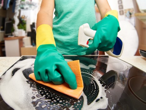 Deep cleaning service for bathroom and kitchen areas